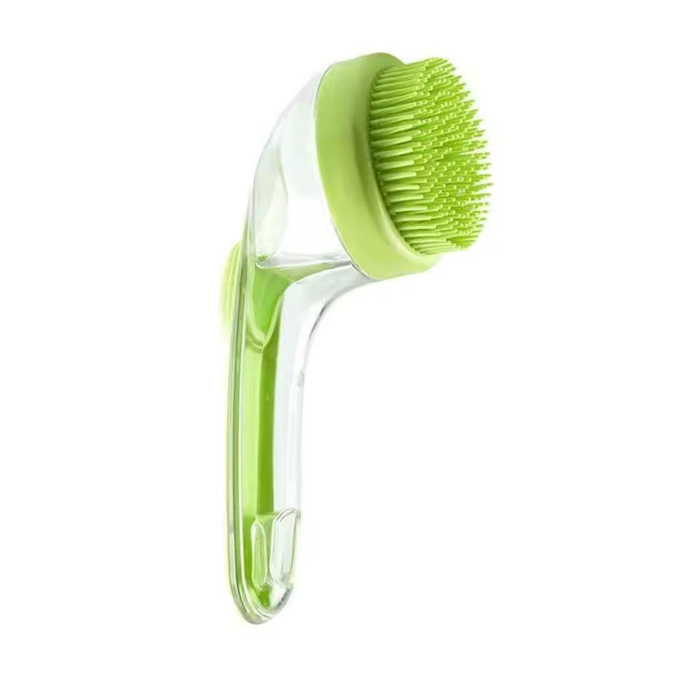 Pet Bath Brush with Shampoo Dispenser